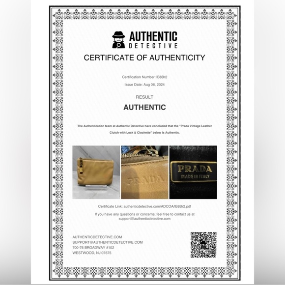 Low start-💎Prada Milano Leather Vintage Lock & Key Clutch with COA - Picture 13 of 13